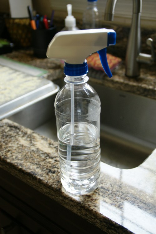 Plain old tap water-- it's just going on the oven walls!