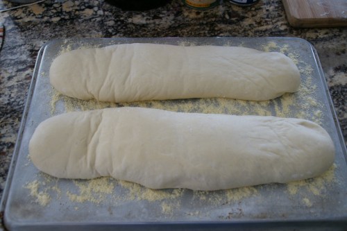 You can see where the loaf "bent" from my lifting. It won't matter in the end!