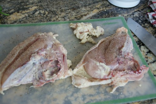 Remove as much extra fat as you can