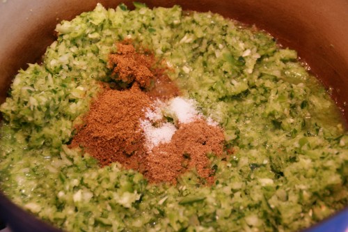 Blend these well; it's the flavor base for the chili!