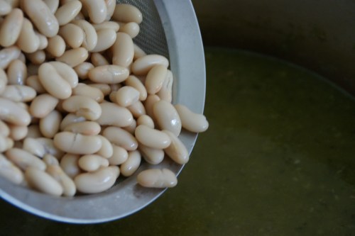 Creamy canellini beans-- one of Kurt's favorites