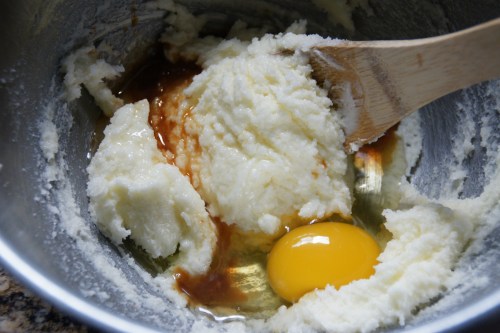 Mix in the wet stuff