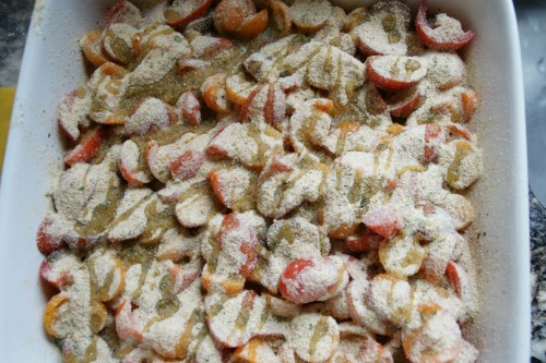 The oil helps to brown the crumbs as well as add flavor