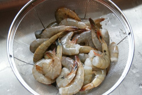 You want the water to be at a good boil before adding the shrimp!