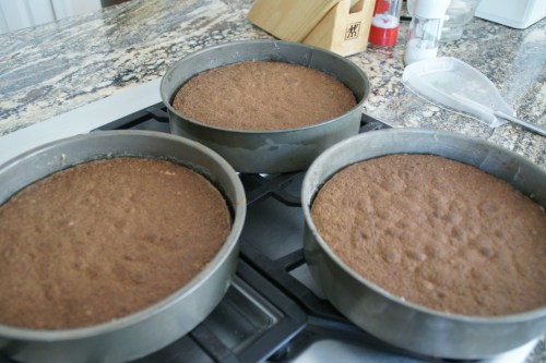 The layers will also start to shrink away from the sides of the pan