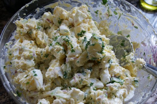 I sometimes hold off adding the parsley until just before serving if I'm making this ahead of time