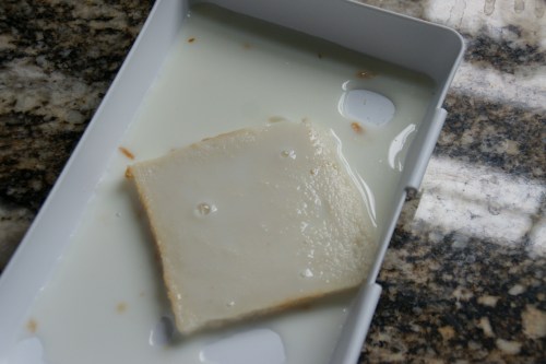 Thoroughly soak the bread