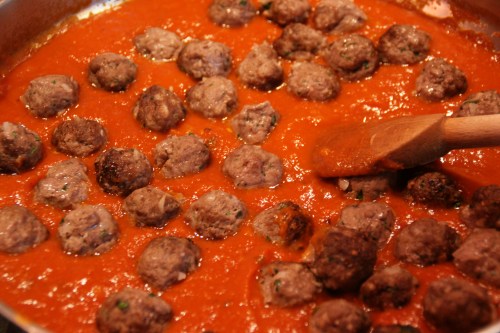 Drop them in, stir and simmer