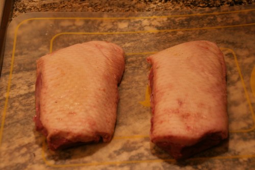 There is a thick layer of fat between the skin and flesh.  We're going to render that out!