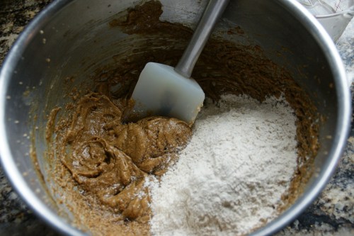 I switch from the mixer to a spatula or wooden spoon to prevent over-mixing