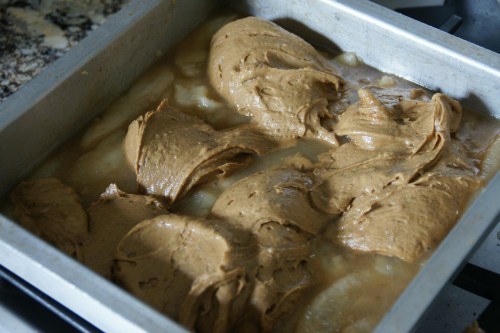 See how thick the batter is?