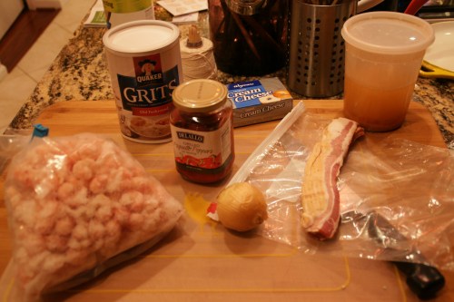 Pretend you see canned tomatoes, some thyme, etc.