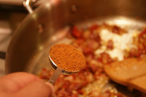 A tablespoon of my stuff resulted in a mild heat, but make sure you know how strong your own blend is!