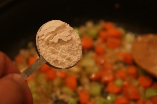 More flour means a thicker sauce, so use less if you want a more broth-like sauce.