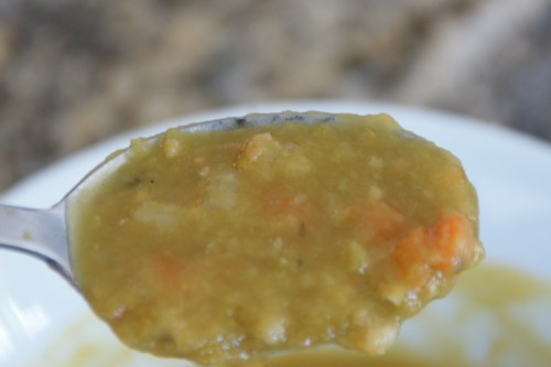 A very tasty and filling soup from a handful of pantry items and some leftover country ham...