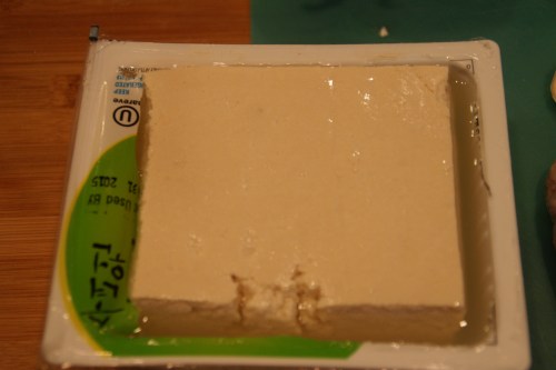 Tofu in its liquid