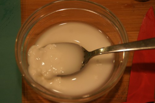 Slurry for thickening at the end