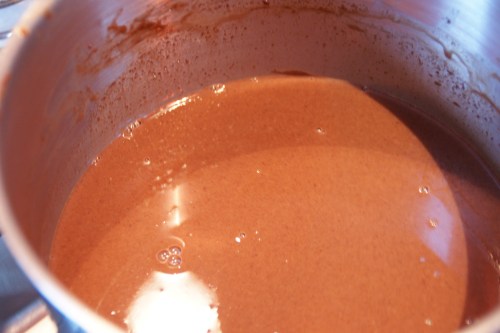 Bubbles form around the rim and just start to rise to the surface.